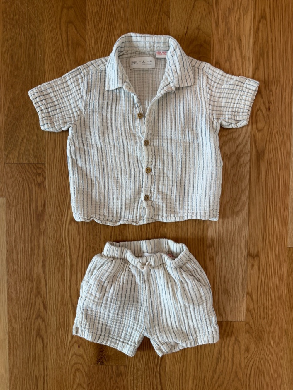 Zara Boy Striped Shirt & Shorts Set